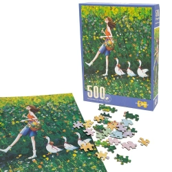 Puzzle dziewczyna z gąskami 500 elementów - Askato