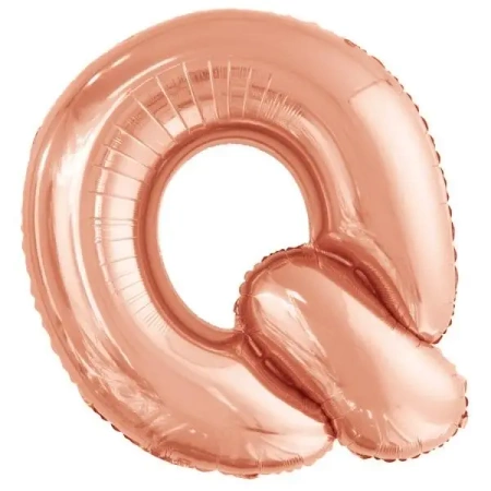 Balon foliowy litera Q różowe złoto 72x86cm - Amscan
