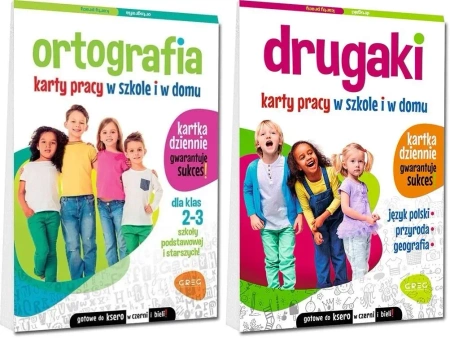 Pakiet: Drugaki/ Ortografia/ Matematyka Karty... - Marta Kurdziel