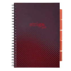 Kołozeszyt Pads A4/100K kratka Basic bordowy - Strigo