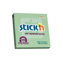 Notes samoprzylepny 360 st. zielony 100 kartek - Stickn