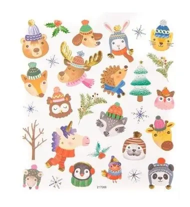 Naklejki świąteczne zwierzaki 29szt - Dalprint