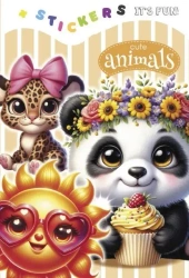 Kolorowanka 135x190 z naklejkami Urocze zwierzaki - Fresh