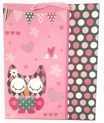 Torebki prezentowe matowe brokatowe dziewczęce  JP1143B 12 sztuk - JU-PITER