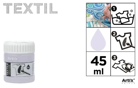 Farba do tkanin 45ml jasna lilia (6szt) - Artix