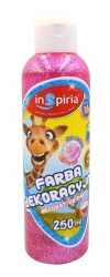 Farba dekoracyjna brokat różowa 250ml - InSpiria