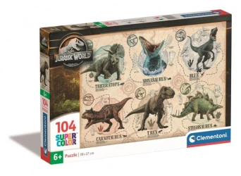 Puzzle 104 Super Kolor Jurassic World - Clementoni