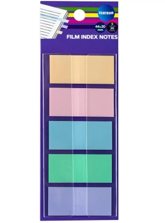 Zakładki indeksujące foliowe 5 pastelowych kolorów - Panta Plast