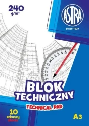 Blok techniczny A3, 10 kartek