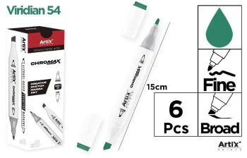 Marker Chromax z 2 końcówk. viridian 54 (6szt) - Artix