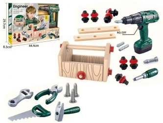 Zestaw narzędzi + wkrętarka 44,4x8,3x29,7cm - Madej