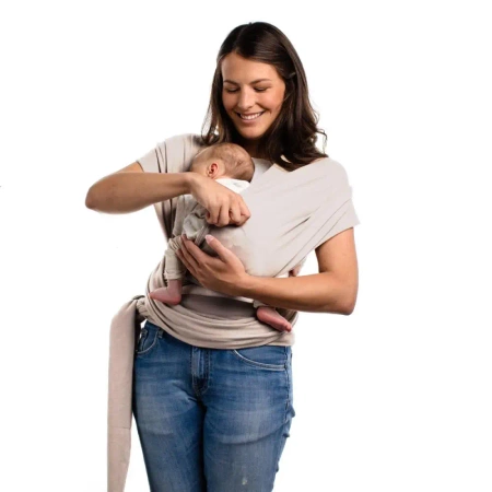 Chusta do noszenia dziecka BOBA Wrap - organic beżowy