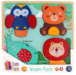 Układanka drewniana.Safari. BamBam