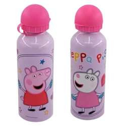 Butelka aluminiowa z ustnikiem - 500ml | Świnka Peppa
