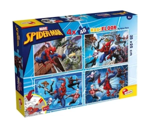 Puzzle podłogowe dwustronne Maxi 4x48 Spiderman - Lisciani
