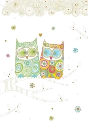 Karnet B6 + koperta Urodziny Sowy Walentynki - Turnowsky