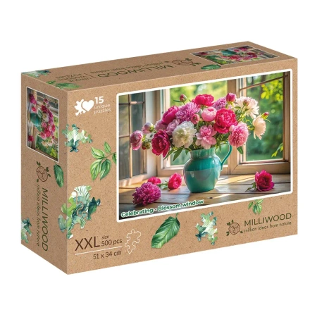 Puzzle drewniane 500 Kwitnące okno - Alexander