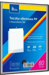 Teczka ofertowa A4 PP + 60 koszulek czarna - Tetis