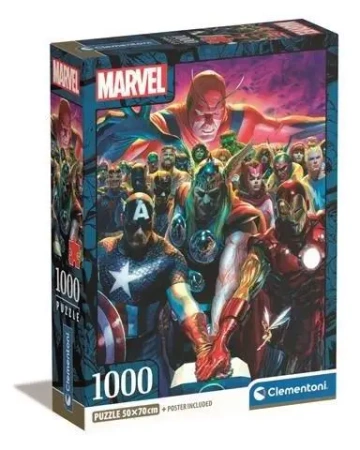 Puzzle 1000 Compact Marvel the Avengers - Clementoni