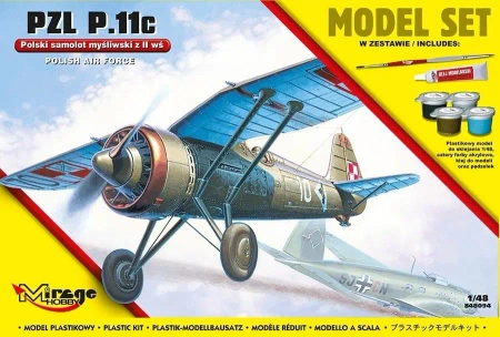 Polski samolot myśliwski z II wś PZL P.11c - Mirage Hobby