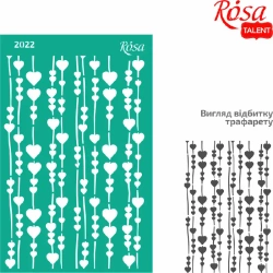 Szablon samoprzylepny wielokrotnego użytku serca 13x20cm - ROSA