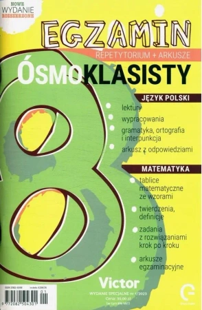 Egzamin ósmoklasisty. Repetytorium+arkusze 1/2023 - praca zbiorowa