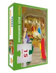 Puzzle 15 elementów. Boże Narodzenie
