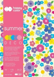 Blok A4/20K Deco Summer 170g HAPPY COLOR - GDD