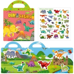 Książeczka z naklejkami - dinozaury - Askato