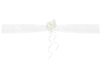 Girlandy z organzy biały 1,8m 2szt - PartyDeco