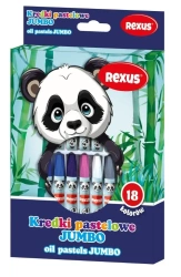 Kredki pastelowe jumbo 18 kolorów - Beniamin