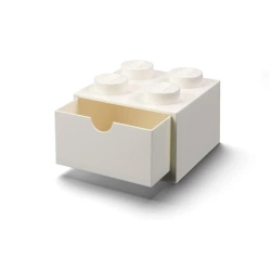 LEGO(R) pojemnik klocek z szufladą na czwórka biały - NHG