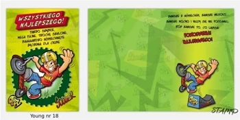 Karnet Young B6 + koperta wzór nr 018 - Stamp