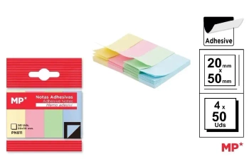 Karteczki samoprzylepne 20x50mm 4x50szt - MP Main Paper