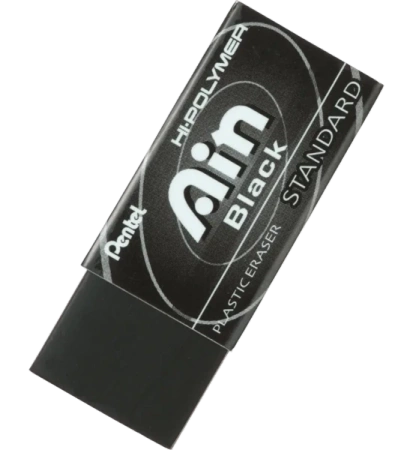 Gumka ołówkowa w czarnym kolorze AIN Black ZEAH06 - PENTEL