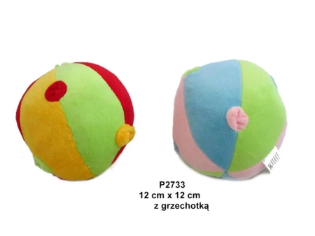 Piłka grzechotka 12cm MIX - Sun-Day