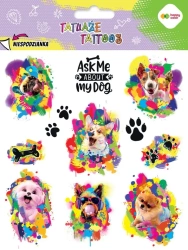 Tatuaże zmywalne Funny Dogs HAPPY COLOR - GDD