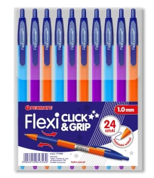 Długopis Flexi Click&Grip mix niebieski (24szt) - Penmate