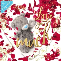 Kartka holograficzna 3D Love you so much - Carte Blanche Greetings Ltd.