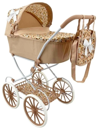 Wózek Retro dla lalek z torbą - MarioToys