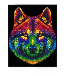 Diamond Dotz - Adults Flocked Neon Wolf