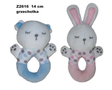 Grzechotka zwierzęta 14cm MIX - Sun-Day