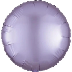 Balon foliowy Lustre Pastel lila okrągły 43cm - Amscan