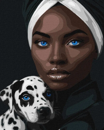 Malowanie po numerach - Niebieskie spojrzenie - Ideyka