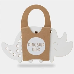 Dinozaur Olek.Drewniana przeplatanka Montessori - Milin