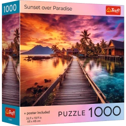 Puzzle 1000 USA Collection: Sunset in the Maldives - Trefl