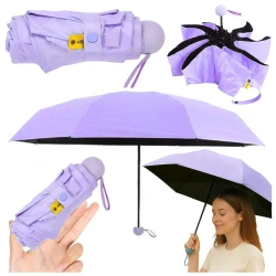 Parasolka kieszonkowa z ochroną UV UPF 50 fiolet - Leantoys