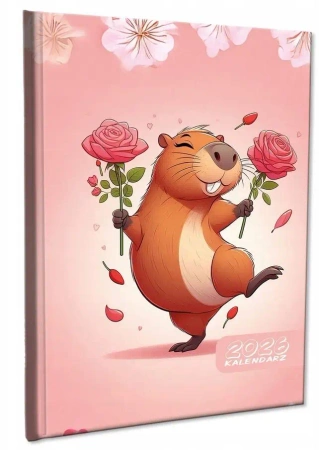 Kalendarz 2026 A5 tygodniowy notatka Kapibara Róż - EV-Corp