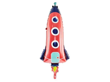 Balon foliowy Rakieta 44x115cm MIX - PartyDeco