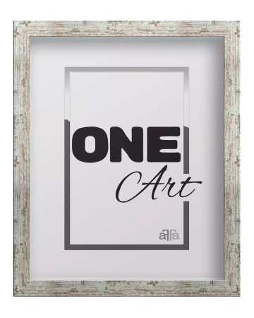 Ramka Hekla 29.7x42 cm, bielona sosna